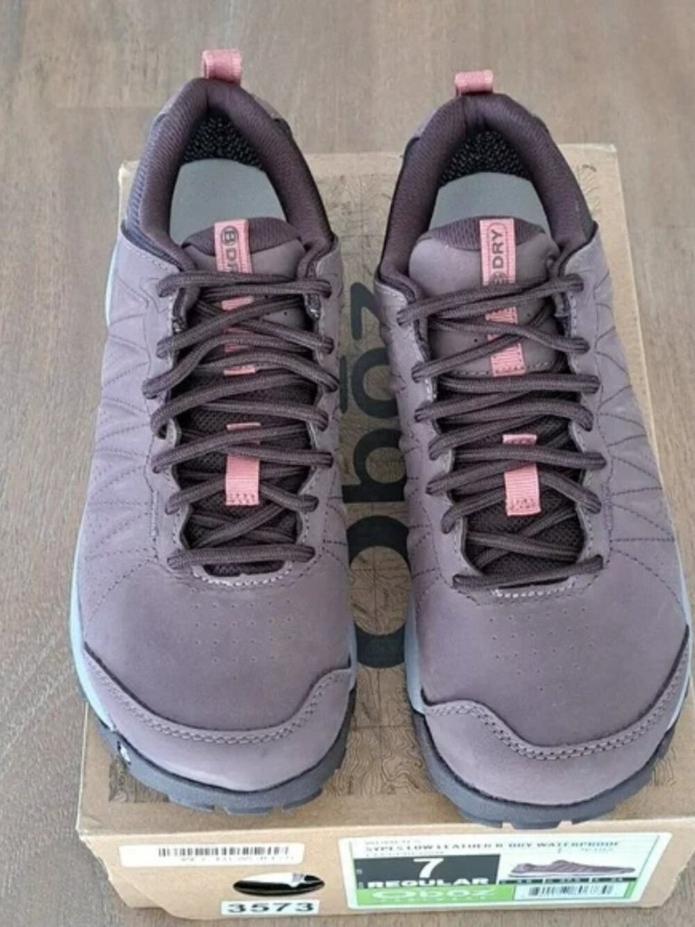 Oboz Sypes Low Leather WP Hiking Shoes - Color: Peppercorn - Size: Women's 7 - Picture 2 of 9